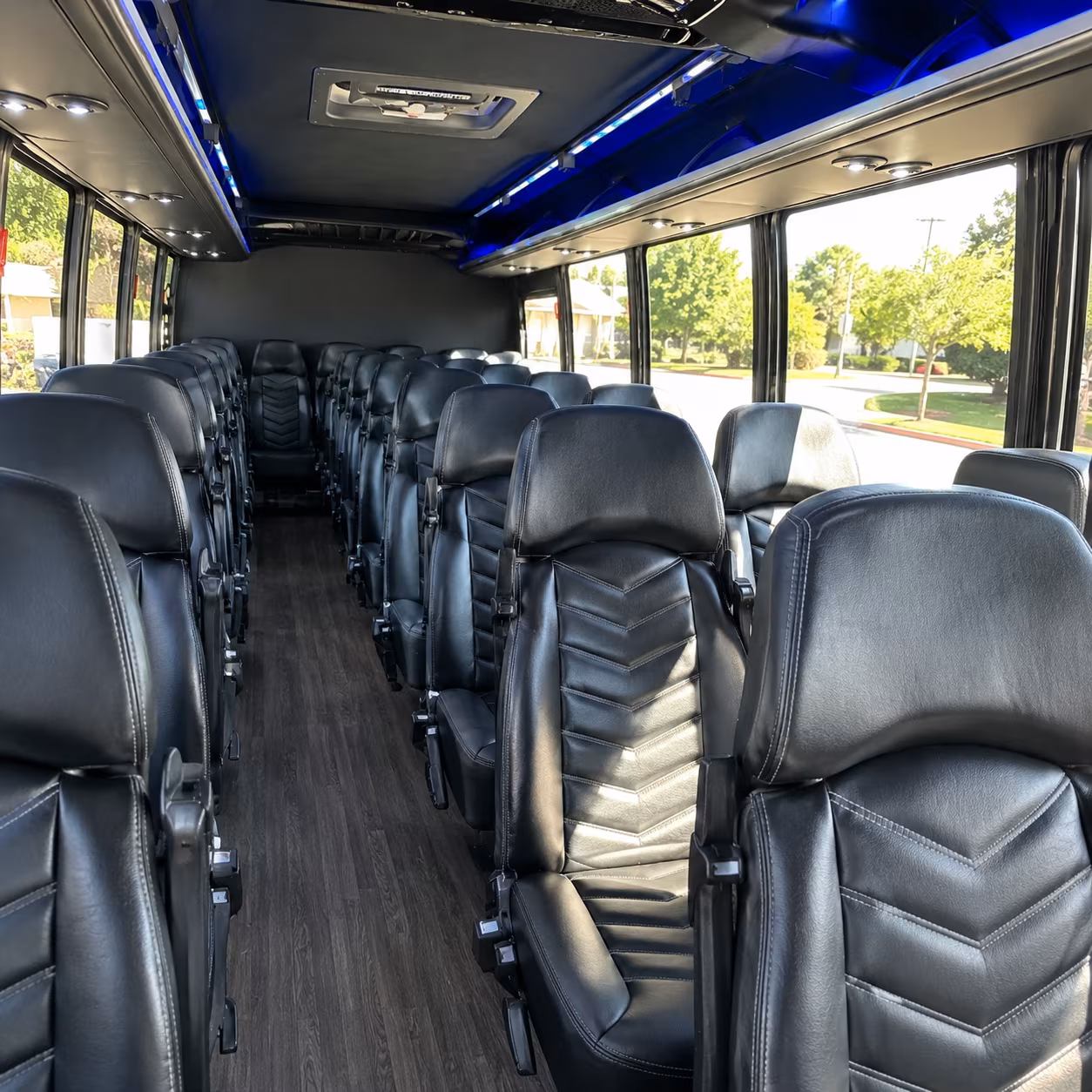 san francisco 25 passenger minibus inside