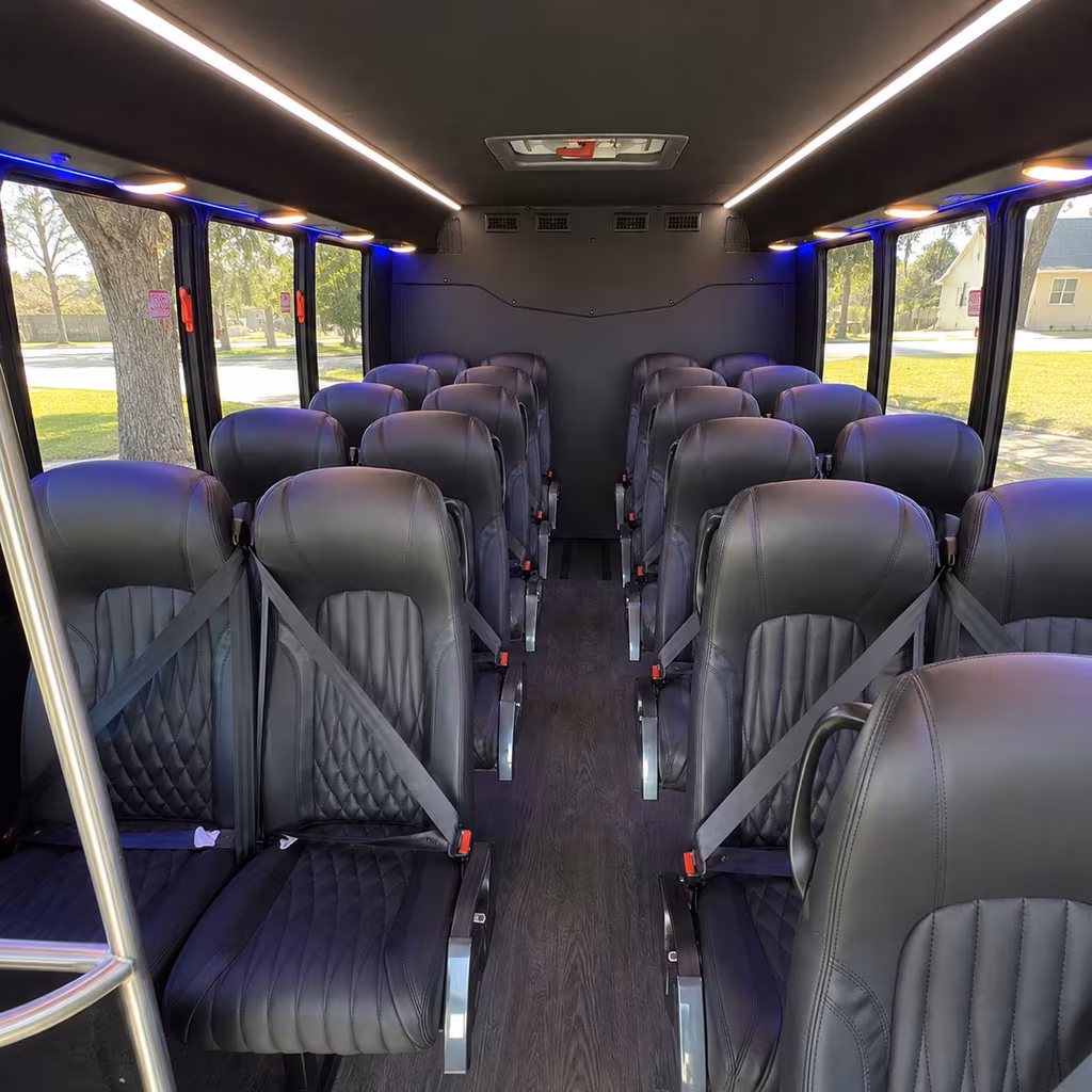 san francisco 28 passenger minibus interior