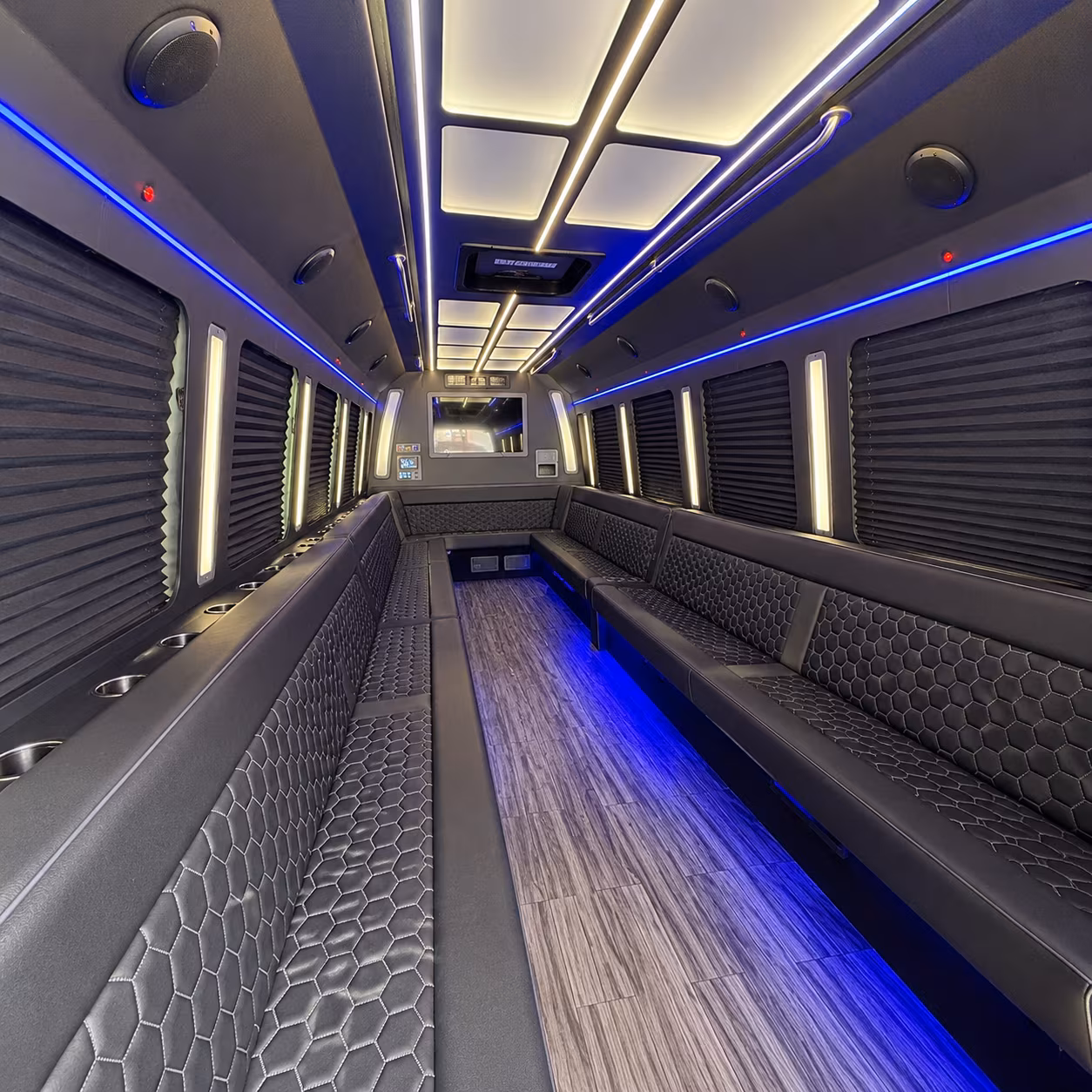 san francisco 30 passenger party bus interior