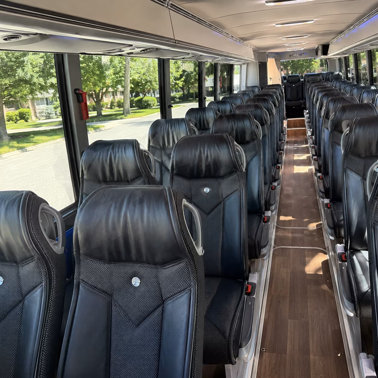 san francisco 40 passenger charter bus inside