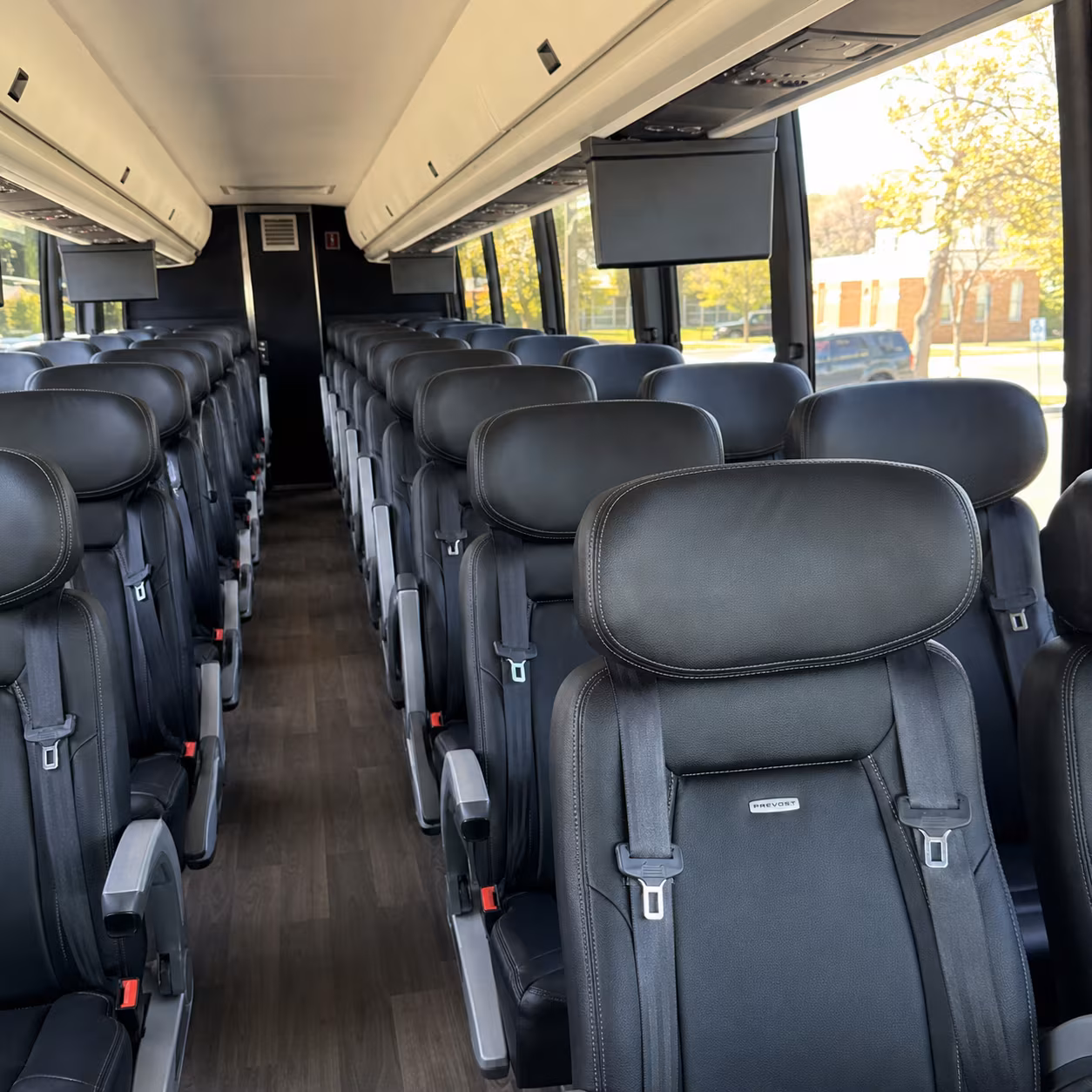 san francisco 45 passenger charter bus inside