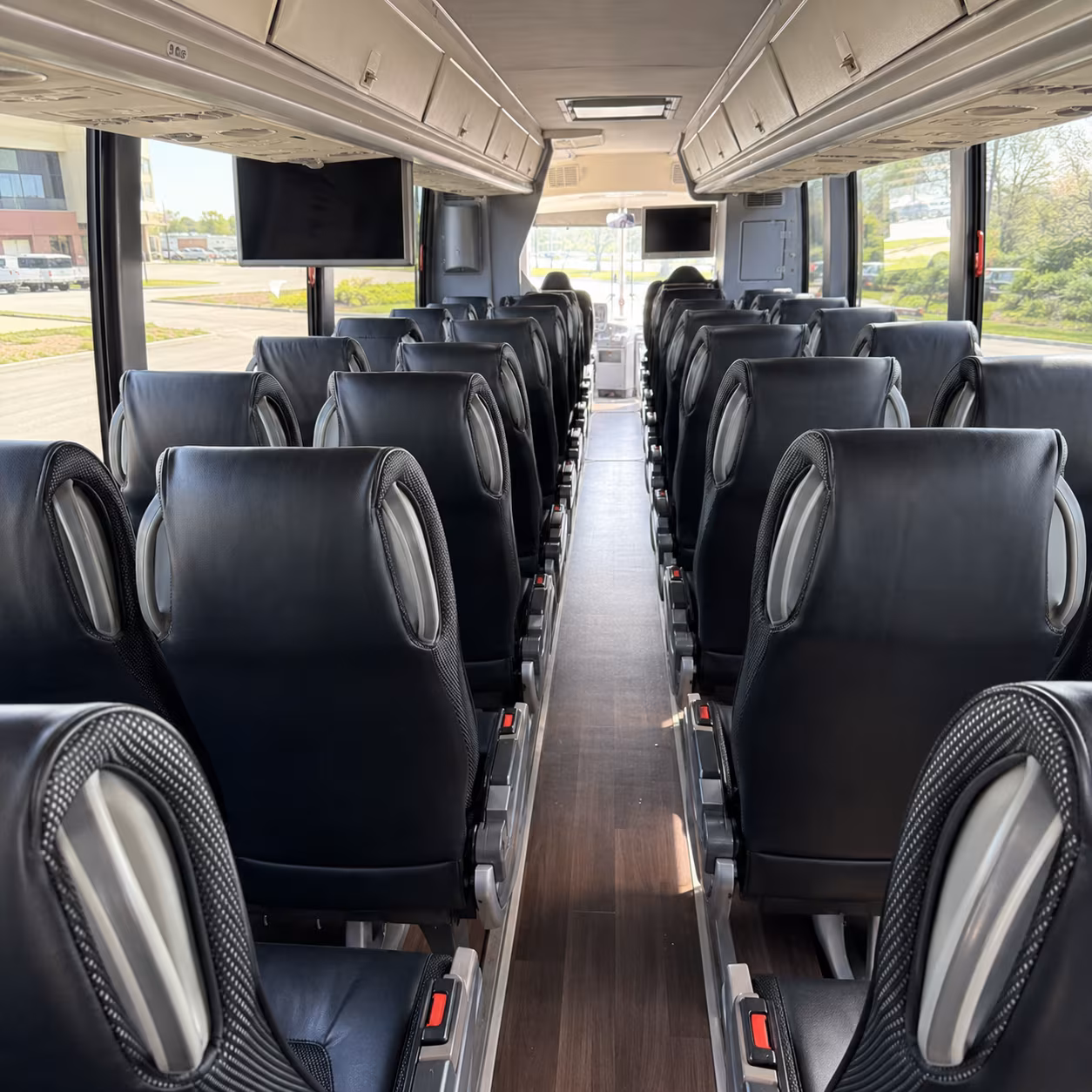 san francisco 56 passenger charter bus inside