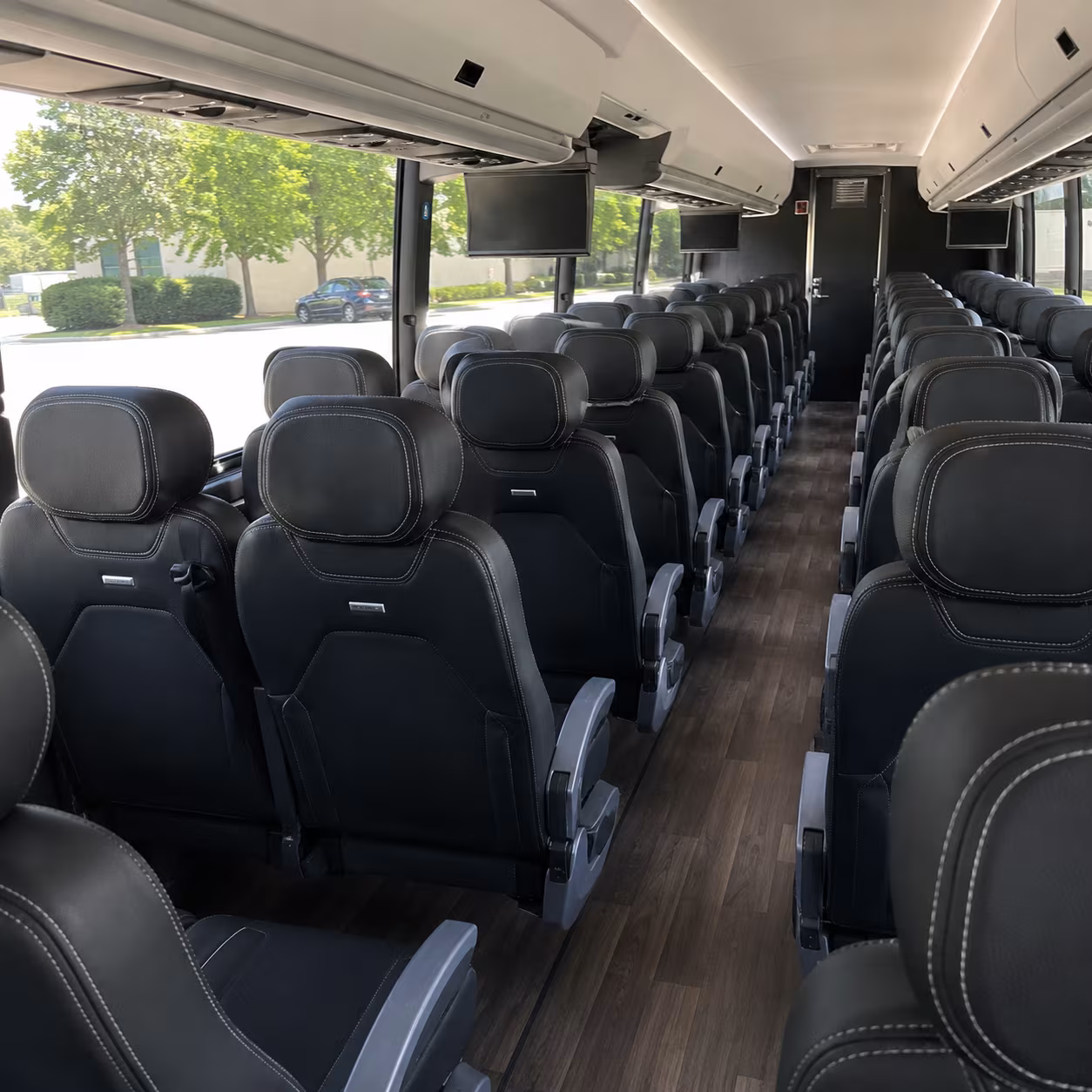 san francisco 56 passenger charter bus interior